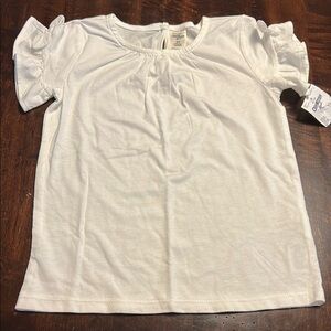 White Osh Kosh Shirt with Ruffled Sleeves NWT